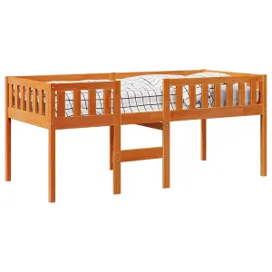 Berkfield Children's Bed without Mattress Wax Brown 75x190 cm Solid Wood Pine