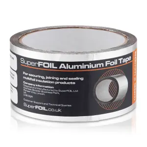 SuperFOIL Aluminium Insulation Duct Tape Silver High Tack Insulating Tape 30m x 50mm