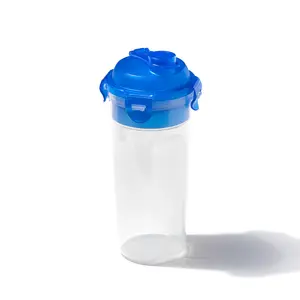 LocknLock Hydration Blue Round Plastic Leakproof Sports Mixer Shaker Bottle 630ml