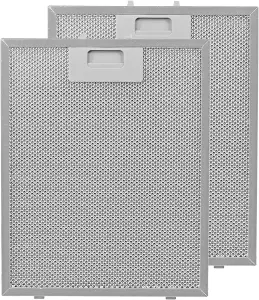 SPARES2GO Cooker Hood Grease Filter Extractor Vent Fan Metal Mesh (298 x 239mm, Pack of 2)