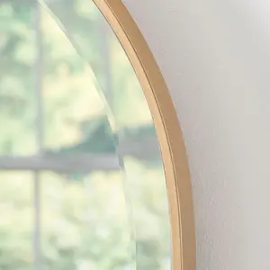 Yearn Simplicity Mantle Mirror Bevelled 92(w) x 121cm(h) Gold