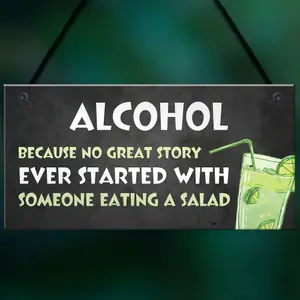 Funny Gift Hanging Home Bar Pub Garden Sign Gin Gift