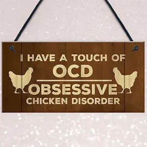 Funny Chicken Signs And Plaques Hanging Door Shed Sign Chicken Hut Sign For Garden Chicken Gifts