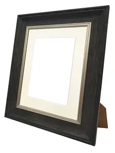 Scandi Charcoal Grey Frame with Ivory Mount for Image Size 6 x 4 Inch