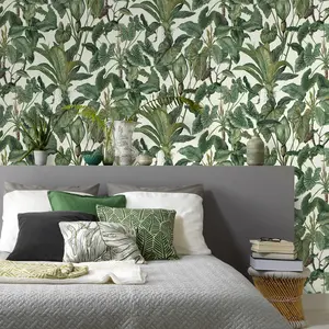 Paradisio Tropical Leaves Wallpaper White Erismann 6303-07