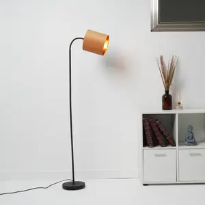 Hove Floor Lamp with Ochre Shade