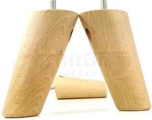 Wood Furniture Feet 120mm High Raw Replacement Furniture Legs Set Of 4 Sofa Chair Stool M8