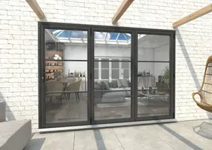 Green & Taylor Heritage Anthracite Grey Aluminium External Bi-folding Doors - 3 Right - 2990 x 2090mm (WxH)