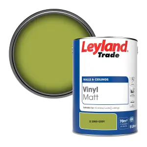 Leyland Trade Vinyl Matt Walls & Ceilings Emulsion Paint (S 2060-G50Y) 5L