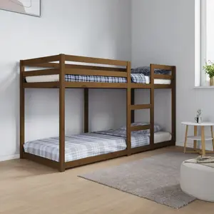 Cullompt Harriet Bee Bunk Bed 90x200 Cm Solid Wood Pine Honey Brown / 80 x 200 cm