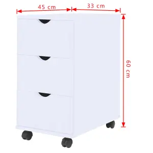 Berkfield Drawer Unit 45x33x60 cm White