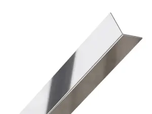 ILCOM decorative profile L 20mm x 2700mm x 0.6mm Silver Polished Stainless Steel