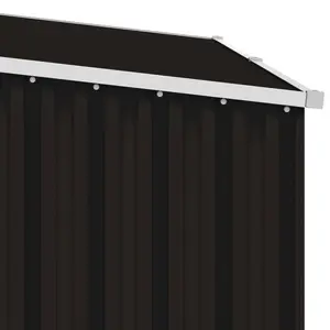 Peace Garden Firewood Shed 245x98x159 cm Galvanised Steel Black