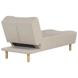 Fabric Chaise Lounge Beige ALSTEN