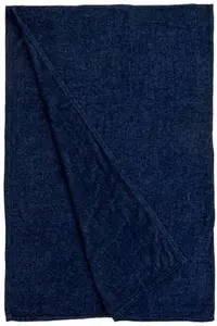 Dunelm Chenille Throw Blanket, Size: 200cm X 200Cm, Blue, Navy