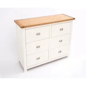 Lovere 6 Drawer Chest of Drawers Chrome Cup Handle