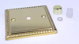 Varilight Classic Georgian Brass 1-Gang Rotary Dimmer Matrix Kit