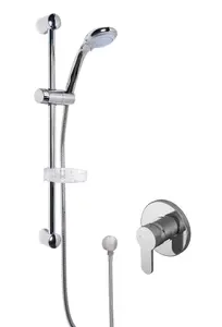 Pride Shower Bundle Concealed Round Manual Valve & Multi Function Handset Slide Rail Kit - Chrome Balterley