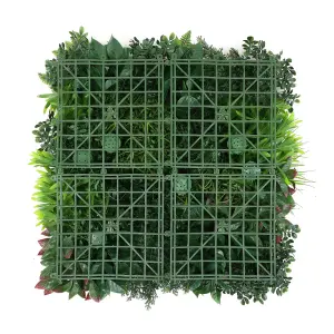 True Products Premium Artificial Green Plant Living Wall Panel 50cm x 50cm - Carnival D