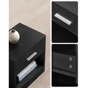 Meraya Bedside Table (Set of 2) Classic Black