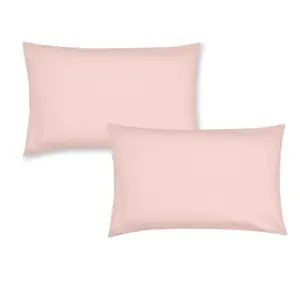 Brushed Cotton Standard Pillowcase Pair Pink