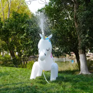 Alivio Inflatable Unicorn Sprinkler Water Toys for Summer Yard and Outdoor Play Kids