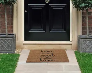 Coco&Coir Door Mat Indoor Natural Coir Welcome Mat Durable Long-Lasting Home Design (45cm x 75cm) SWEET HOME