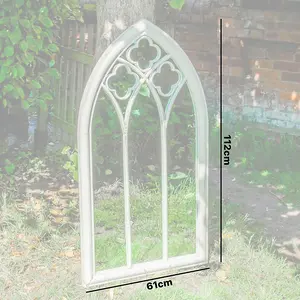 Woodside Holtby XL Decorative Arched Outdoor Garden Mirror