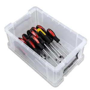 1 x 15 Litre Storage Box For Home Or Office With Strong Snap Closure Lid & Reinforced Base