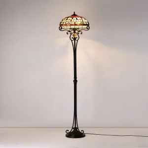 BELOFAY Tiffany Floor Lamps, Antique Stained Glass Handmade Tiffany Lights Floor Lamps 16x62 Inchs