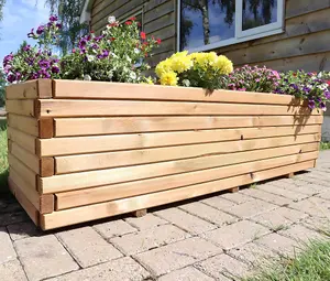 1.4m Pine Raised Trough Planter