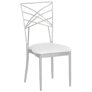 Set of 2 Dining Chairs GIRARD Metal Silver