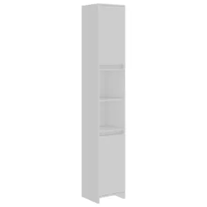 Berkfield Bathroom Cabinet White 30x30x183.5 cm Engineered Wood