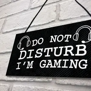 Red Ocean Gaming Do Not Disturb Sign Plaque Boys Bedroom Sign Gamer Gift For Son Brother