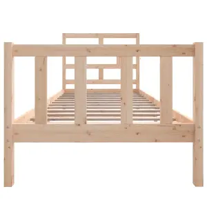 Berkfield Bed Frame Solid Wood Pine 90x190 cm 3FT Single