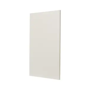 GoodHome Stevia Gloss cream slab Standard Base End support panel (H)870mm (W)590mm