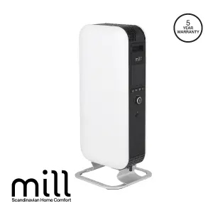 Mill Gentle Air Oil Filled Radiator 1000W White