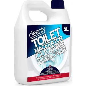 Cleenly Toilet Macerator Cleaner & Descaler - 5 litres Super Concentrated, Long-Lasting Formula Safe for All Saniflo Pump Unit