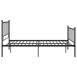 Berkfield Bed Frame Black Metal 120x200 cm