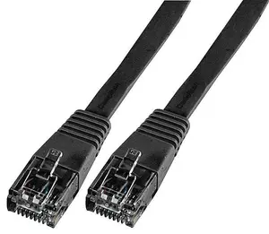 PRO SIGNAL - Flat Cat5e LSOH Ethernet Patch Lead, 0.2m Black