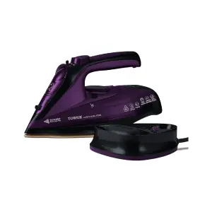 Tower T22008 CeraGlide Cordless Steam Iron, 2400W, 360ml Water Tank - Purple