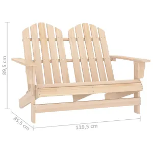 Berkfield 2-Seater Garden Adirondack Chair Solid Fir Wood