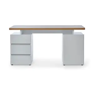 Ercie Desk White/Riviera Oak