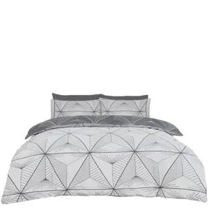 Ivra Cotton Blend Geometric Shapes Duvet Cover Set with Pillowcases Single - 1 Standard Pillowcase