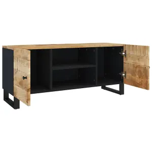 Berkfield TV Cabinet 105x33x46cm Solid Wood Mango