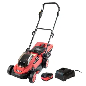 Excel 18V Brushless Lawn Mower 330mm 5 Adjustable Height with 1 x 5.0Ah Battery & Charger