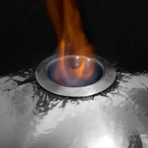 Primrose Magma Triple Sphere Stainless Steel Fire & Water Feature H27cm