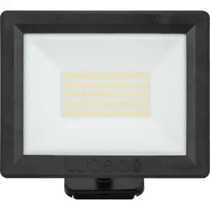 Luceco Adjustable Black Integrated LED Outdoor Flood light