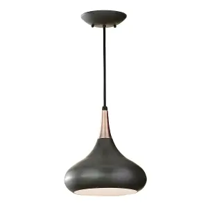 1 Bulb Ceiling Pendant Light Fitting Dark Bronze LED E27 60W Bulb