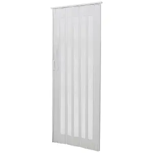 White PVC Folding Interior Door Accordion Door for Kitchen & Bathroom 81cm W x 203cm H